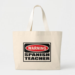 Bolsa Tote Grande Saco ESPANHOL de advertência do PROFESSOR