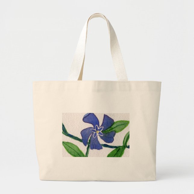 Bolsa Tote Grande Saco Floral de Tote "Vinca Vine" (Frente)