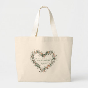 Bolsa Tote Grande Saco floral do coração do 29:11 de Jeremiah