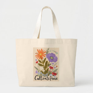Bolsa Tote Grande Saco Floral Tote
