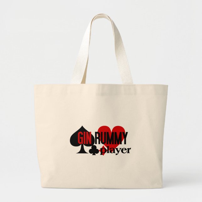 Bolsa Tote Grande Saco Gin Rummy Player (Frente)