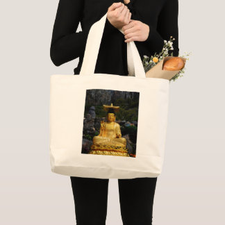 Bolsa Tote Grande Saco Grande Buda Dourado Jeju-do Coreia
