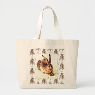 Bolsa Tote Grande Saco grande CENOURAS E LEBRE DE DURER