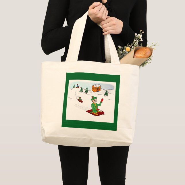Bolsa Tote Grande Saco Grande da Elf Scooter (Frente (produto))