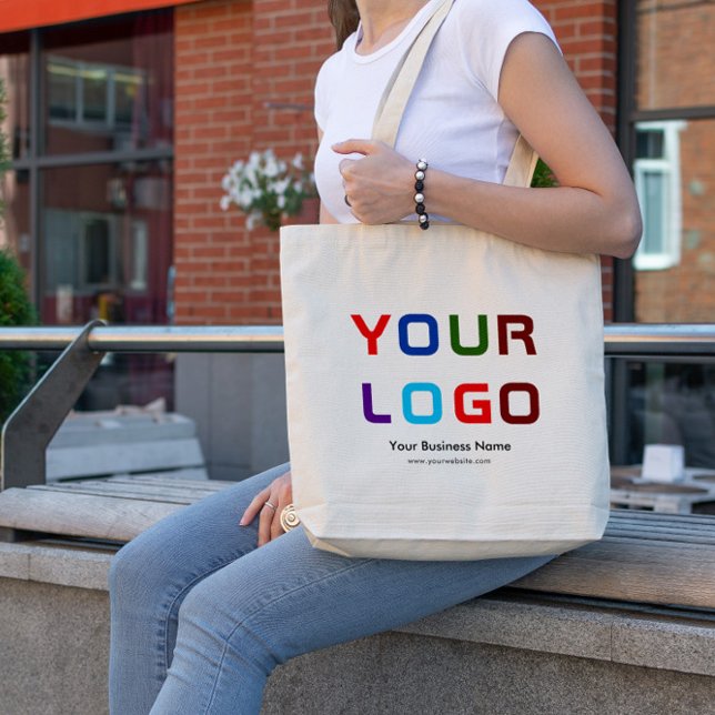 Bolsa Tote Grande Saco grande de algodão personalizado com logotipo  (Criador carregado)