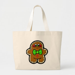 Bolsa Tote Grande Saco - homem de pão-de-espécie