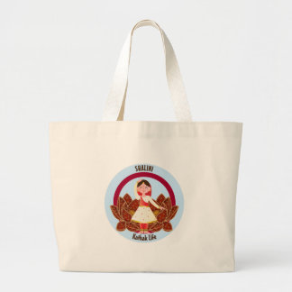 Bolsa Tote Grande Saco Jumbo Tote do Dançarino com Kathak Dancer