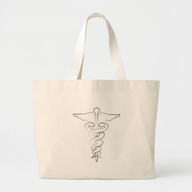 Bolsa Tote Grande Saco médico do símbolo (Frente)