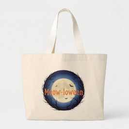Bolsa Tote Grande Saco "Meow-loween Magic"