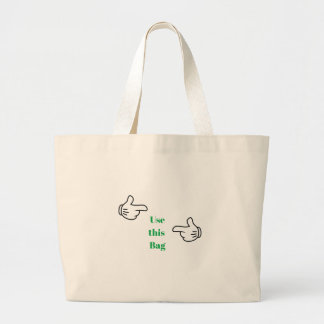 Bolsa Tote Grande Saco Minimalista Tipografia Verde Engraçado Eve