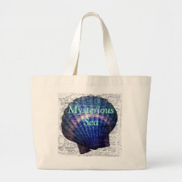 Bolsa Tote Grande Saco misterioso do mar com uma concha