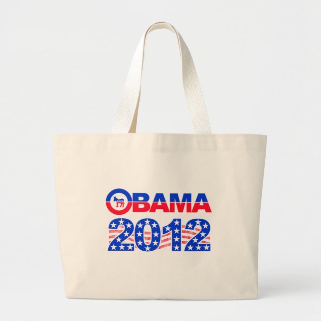 Bolsa Tote Grande Saco OBAMA 2012 (Frente)
