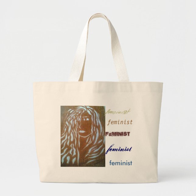 Bolsa Tote Grande saco para a feminista (Frente)