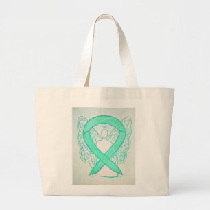 Bolsa Tote Grande Saco Personalizado de Arte de Fita de Sensibilizaç