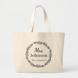 Bolsa Tote Grande Saco Personalizado Senhora Coroa Data Est Casament