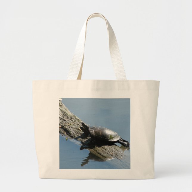 Bolsa Tote Grande Saco preguiçoso da tartaruga (Frente)