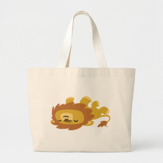 Bolsa Tote Grande Saco preguiçoso do leão dos desenhos animados