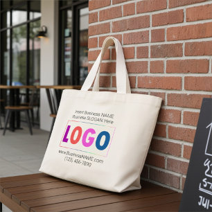 Bolsa Tote Grande Saco Promocional de Negócios Simples, Logotipo Per