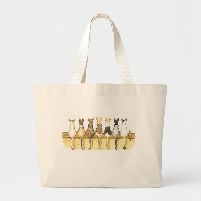 Bolsa Tote Grande Saco reusável das partes traseiras bonitos da (Frente)