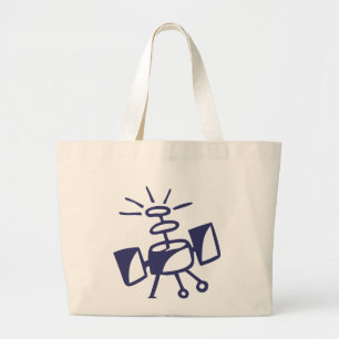 Bolsa Tote Grande Saco satélite