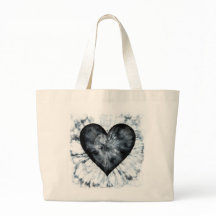 Saco Tie-Dye Heart Tote com mensagem oculta