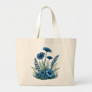 Bolsa Tote Grande Saco Tote Botânico Boho para Tarefas Diárias