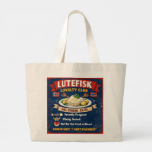 Saco Tote Clube de Fidelidade ao Lutefisk Norueguê