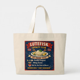 Bolsa Tote Grande Saco Tote Clube de Fidelidade ao Lutefisk Norueguê