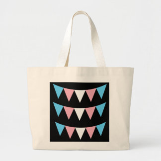 Bolsa Tote Grande Saco tote com bandeira do Orgulho Trans