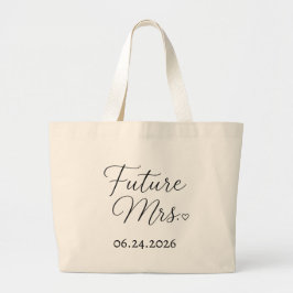 Bolsa Tote Grande Saco Tote Data do Casamento Futuro Personalizado