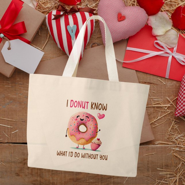 Bolsa Tote Grande Saco Tote de Proposta de Damas de Honra com Donut  (Lovely Donut Tote Bag)
