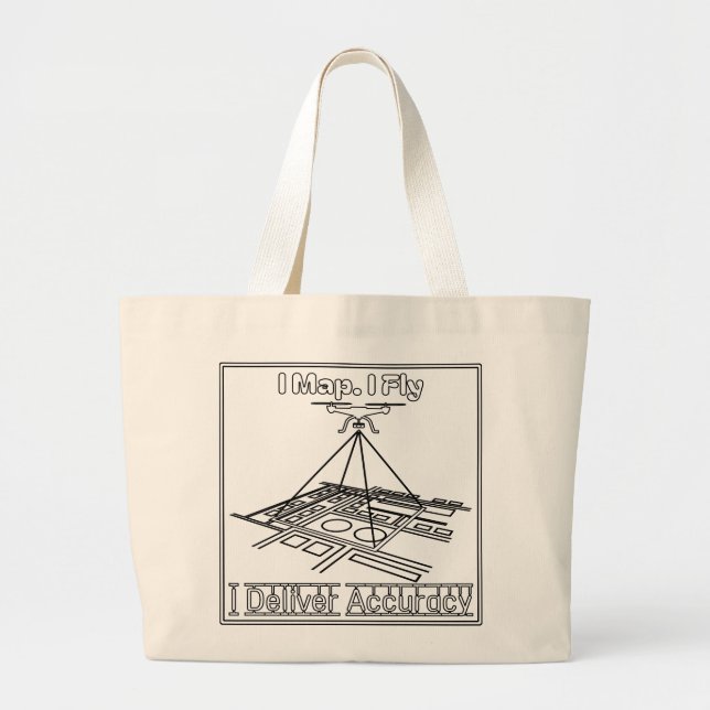 Bolsa Tote Grande Saco tote divertido - drone (Frente)