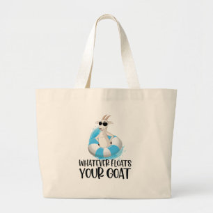 Bolsa Tote Grande Saco Tote Divertido 'O Que Faz Seu Bode Flutuar' –