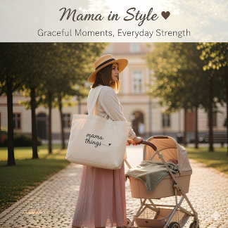 Bolsa Tote Grande Saco Tote “É uma Coisa de Mamãe” — Presente Minima