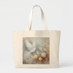 Bolsa Tote Grande Saco Tote Floral Pombo de Casamento
