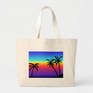Bolsa Tote Grande Saco tropical do por do sol