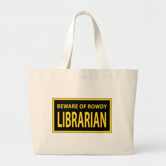 Bolsa Tote Grande Saco turbulento do bibliotecário (Frente)