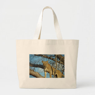 Bolsa Tote Grande Sacola africana do jumbo da leoa