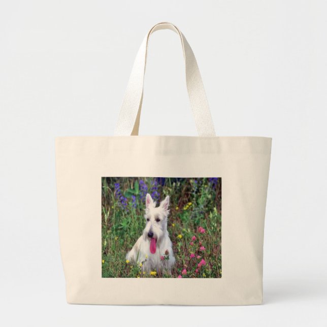 Bolsa Tote Grande Sacola branca de Terrier (Frente)