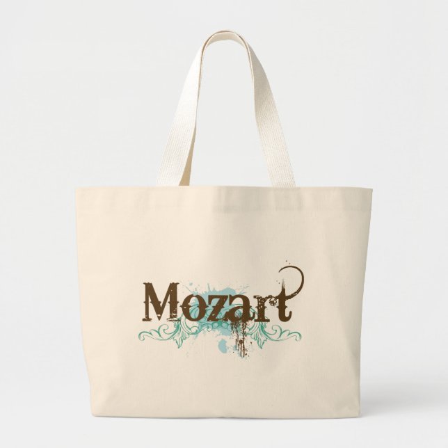Bolsa Tote Grande Sacola clássica legal de Mozart (Frente)
