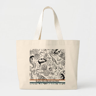 Bolsa Tote Grande Sacola com Vibrações de Verão Tiki para Compras