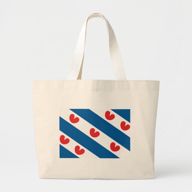 Bolsa Tote Grande Sacola da bandeira de Friesland (Frente)