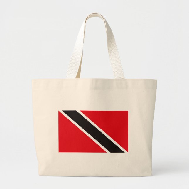Bolsa Tote Grande Sacola da bandeira de Trinidad and Tobago (Frente)
