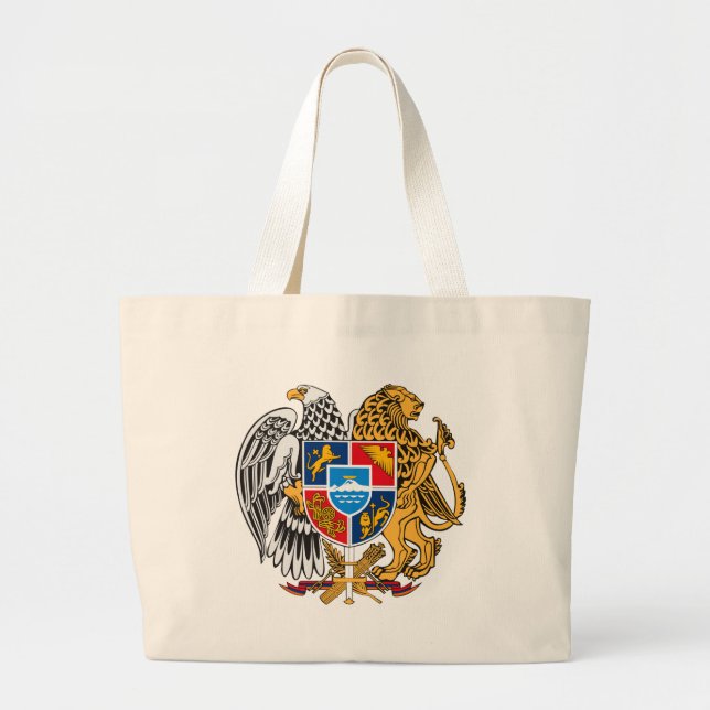 Bolsa Tote Grande Sacola da brasão de Arménia (Frente)
