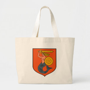 Bolsa Tote Grande Sacola da brasão de Varsóvia