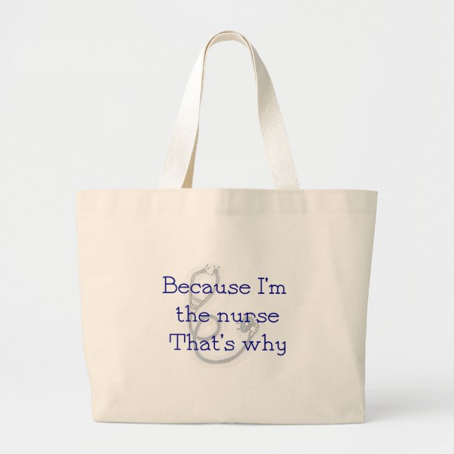 Bolsa Tote Grande Sacola da enfermeira (Frente)