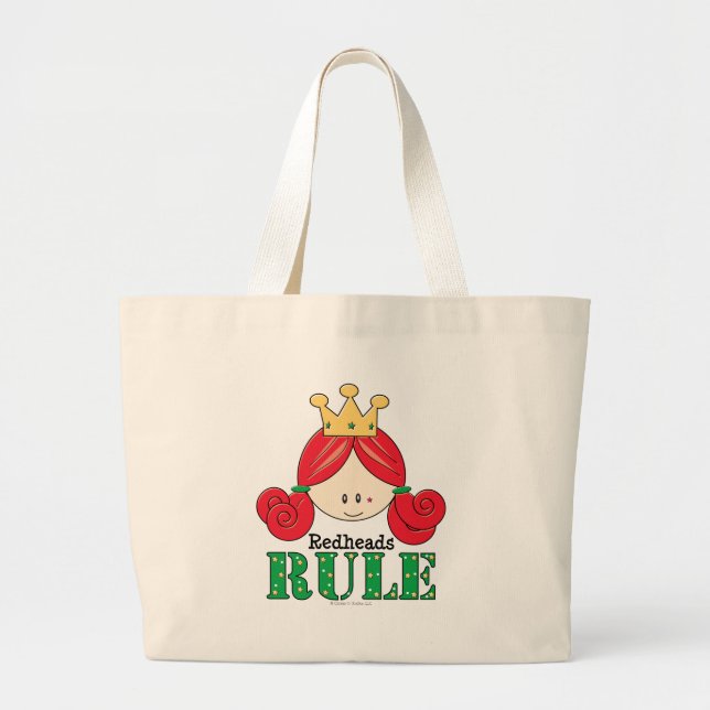 Bolsa Tote Grande Sacola da regra dos Redheads (Frente)