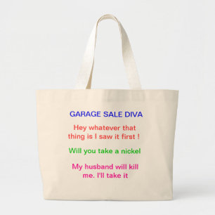 Bolsa Tote Grande sacola da venda de garagem