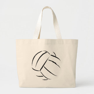 Bolsa Tote Grande Sacola das canvas do voleibol