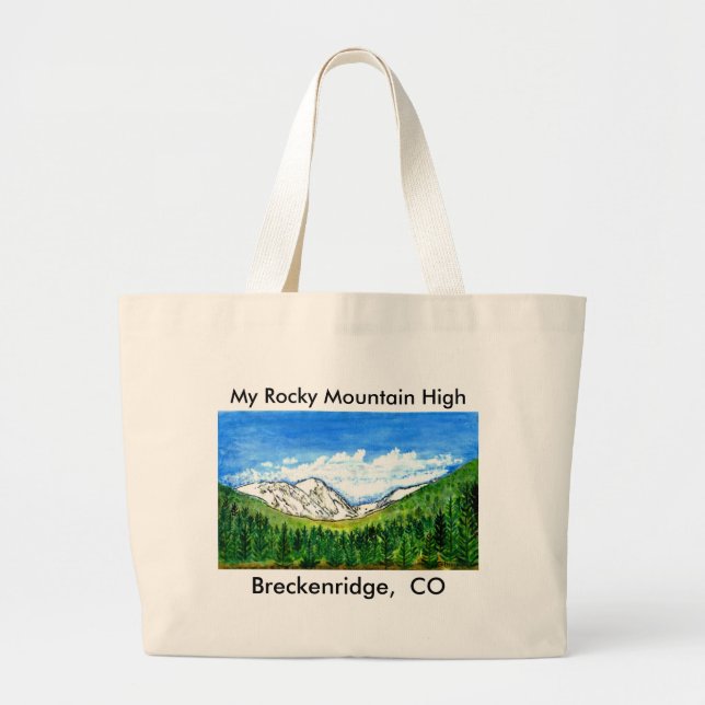 Bolsa Tote Grande Sacola de Breckenridge CO os presentes de Zazzle (Frente)